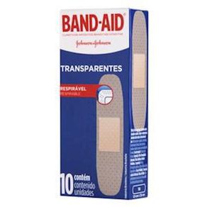 Curativo Johnson| & |Johnson Band Aid Transparente Com 10 Unidades Curativo Johnson| & |Johnson Band Aid Transparente Com 10 Unidades