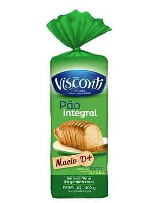 Pão de Forma Visconti Integral 400g