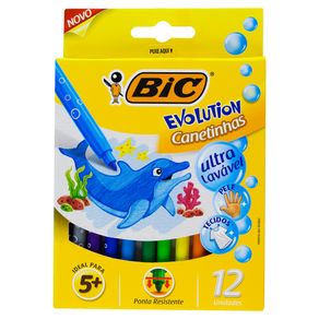 Canetinha-Bic-Hidrografica-C-12-Kid-Couleur Canetinha-Bic-Hidrografica-C-12-Kid-Couleur