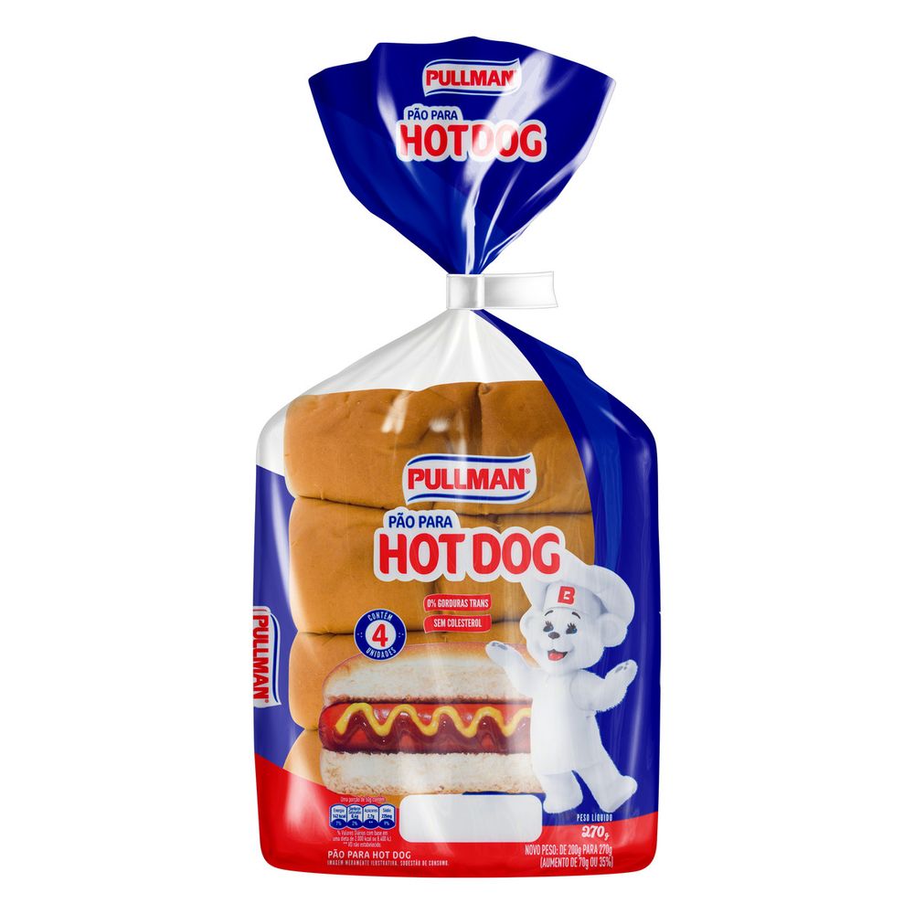 Pão Hot Dog Pullman 270g comper