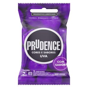 Preservativo-Prudence-Sabor-Uva-Com-3 Preservativo-Prudence-Sabor-Uva-Com-3