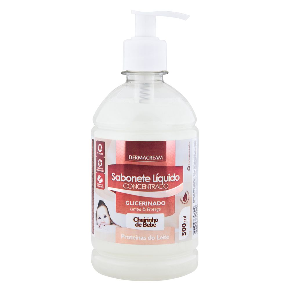 Sabonete Liquido Dermacream Cheirinho De Bebe 500ml Comper Sabonete Liquido Dermacream Cheirinho De Bebe 500ml Comper