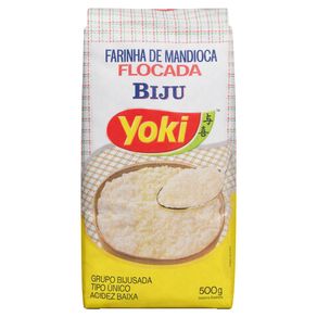 Farinha-de-Mandioca-Flocada-Grupo-Bijusada-TIpo-Unico-Acidez-Baixa-Yoki-Pacote-500g Farinha-de-Mandioca-Flocada-Grupo-Bijusada-TIpo-Unico-Acidez-Baixa-Yoki-Pacote-500g