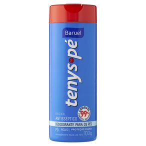 Desodorante-Para-Os-Pes-Em-Po-Antisseptico-Baruel-Tenys-Pe-Original-Frasco-100g Desodorante-Para-Os-Pes-Em-Po-Antisseptico-Baruel-Tenys-Pe-Original-Frasco-100g