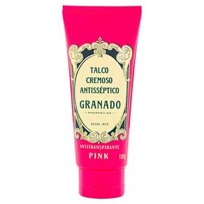 Talco-Cremoso-Antisseptico-Antitranspirante-Granado-Pink-Bisnaga-100g Talco-Cremoso-Antisseptico-Antitranspirante-Granado-Pink-Bisnaga-100g