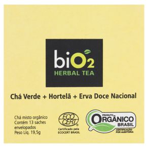 Cha-Misto-Organico-Cha-Verde-Hortela-e-Erva-Doce-Nacional-Bio2-Herbal-Tea-Caixa-195g-13-Unidades-de-15g-Cada