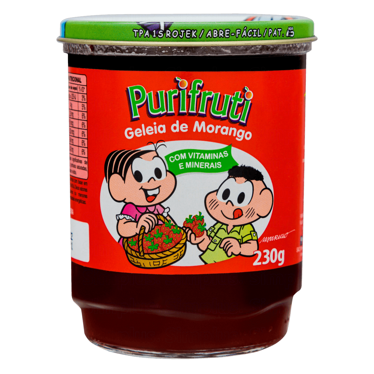 Geleia Purifruti Turma da Mônica Morango 230g