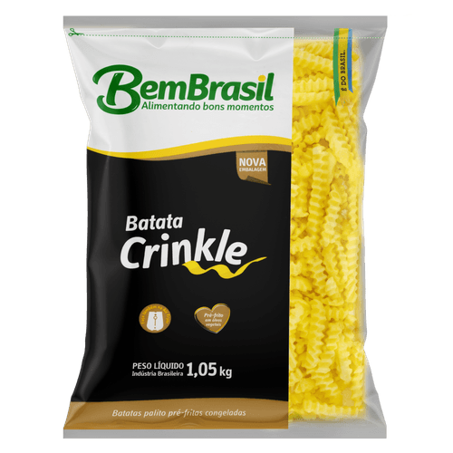 Batata Congelada Bem Brasil Crinkle 1,05kg - comper