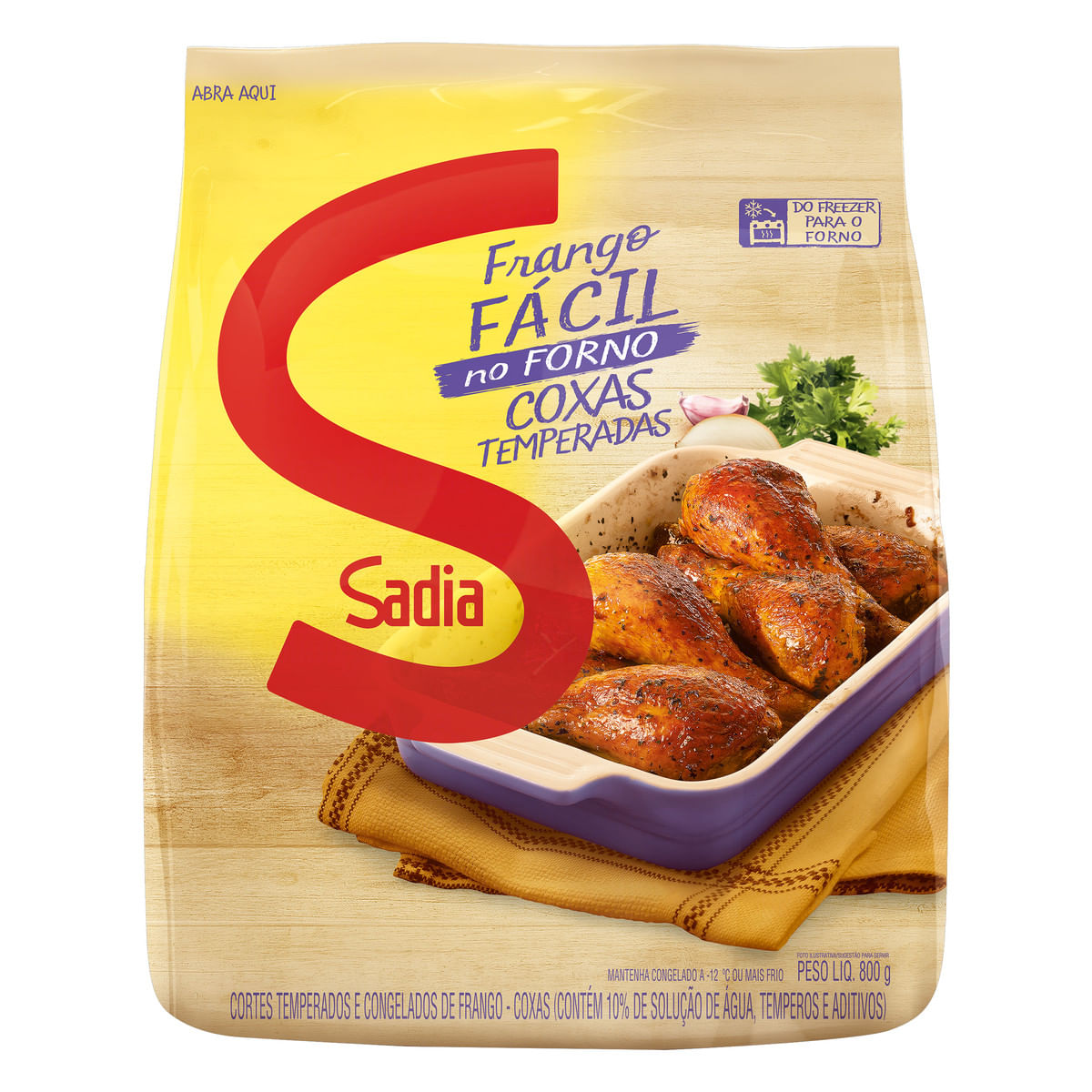 Coxa de Frango Congelada Temperada Sadia Frango Fácil 800g