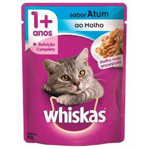 Racao-Umida-para-Gatos-Whiskas-Adulto-Atum-ao-Molho-Sache-85g