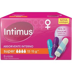 Absorvente-Interno-Intimus-Super---Com-8-Unidades Absorvente-Interno-Intimus-Super---Com-8-Unidades