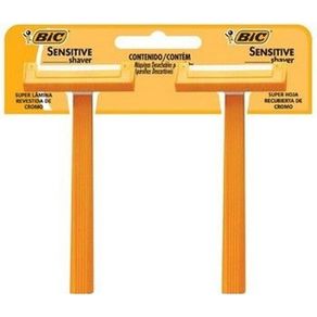 Aparelho-para-Barbear-Bic-Sensitive-Shaver---Com-2-Unidades Aparelho-para-Barbear-Bic-Sensitive-Shaver---Com-2-Unidades