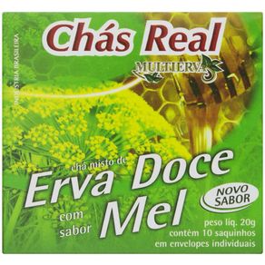 Cha-Real-Multiervas-Erva-Doce-com-Mel-20g---Com-10-Saches Cha-Real-Multiervas-Erva-Doce-com-Mel-20g---Com-10-Saches