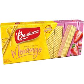 Biscoito-Wafer-Bauducco-Morango-140g Biscoito-Wafer-Bauducco-Morango-140g