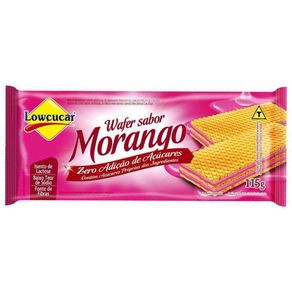 Biscoito-Wafer-Lowcucar-Zero-Acucar-Morango-115g Biscoito-Wafer-Lowcucar-Zero-Acucar-Morango-115g