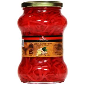 Gengibre-em-Conserva-Karui-Beni-Shooga-Palito-200g Gengibre-em-Conserva-Karui-Beni-Shooga-Palito-200g