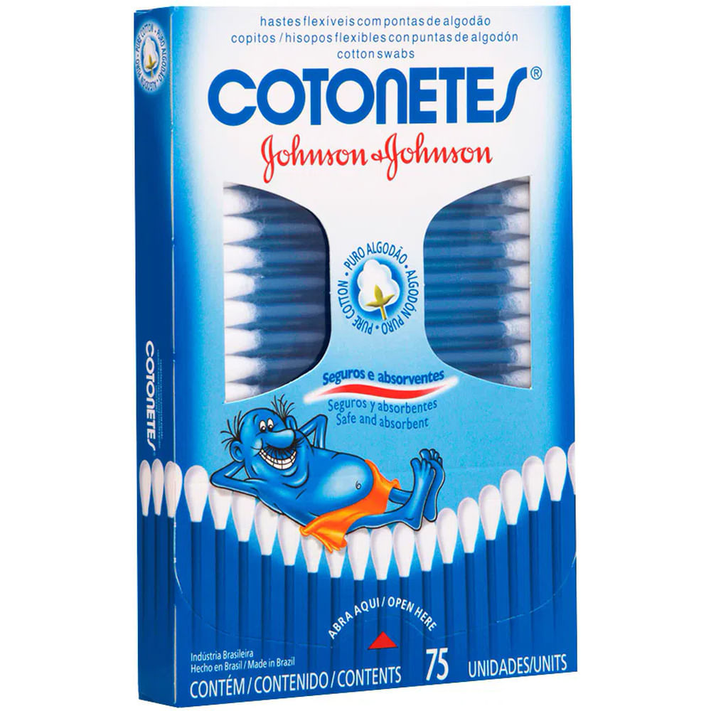 Hastes Flexíveis Johnson&Johnson Cotonetes Com 75 Unidades