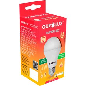 Lampada-Ourolux-Superled-Branca-Fria-Bivolt-6W-6500K Lampada-Ourolux-Superled-Branca-Fria-Bivolt-6W-6500K
