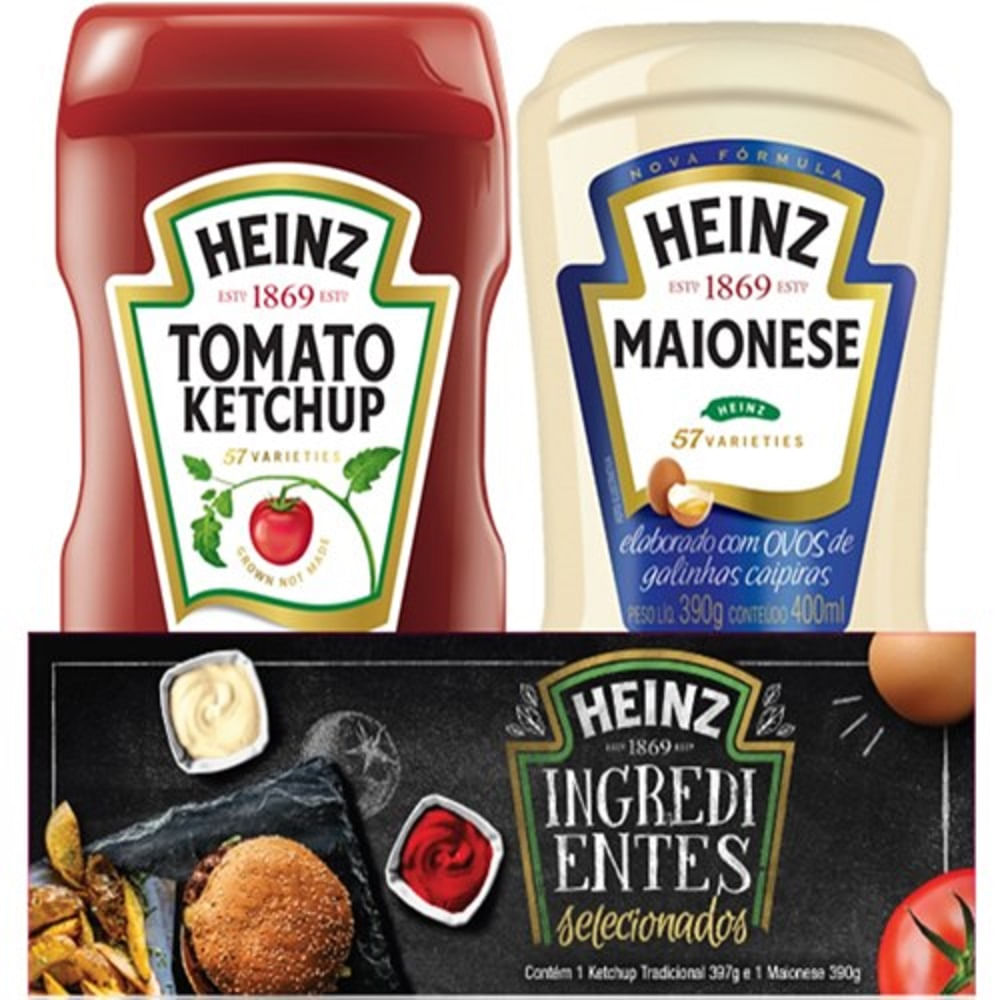 Kit Heinz Ketchup 397g + Maionese 390g comper