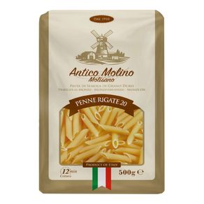 Macarrao-Antico-Molino-Integral-Penne-Rigate-N°20-500g Macarrao-Antico-Molino-Integral-Penne-Rigate-N°20-500g