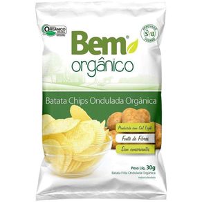 Batata-Bem-Organico-Chips-30g-Ondulada Batata-Bem-Organico-Chips-30g-Ondulada