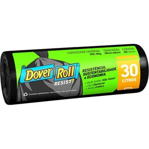 Saco-de-Lixo-Dover-Rolll-30l-com-20-Preto Saco-de-Lixo-Dover-Rolll-30l-com-20-Preto