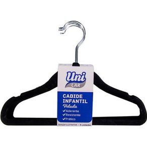 Cabide-Infantil-de-Veludo-Unilar-Com-5-Pecas Cabide-Infantil-de-Veludo-Unilar-Com-5-Pecas