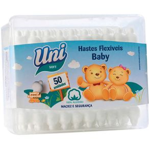 Hastes-Flexiveis-Unisoft-Baby-Com-50-Unidades Hastes-Flexiveis-Unisoft-Baby-Com-50-Unidades