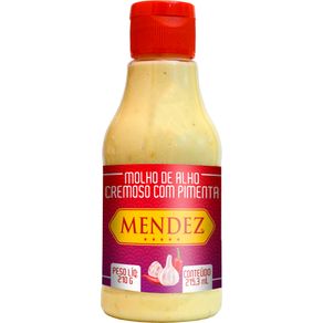 Molho-de-Alho-Mendez-Cremoso-com-Pimenta-215ml Molho-de-Alho-Mendez-Cremoso-com-Pimenta-215ml