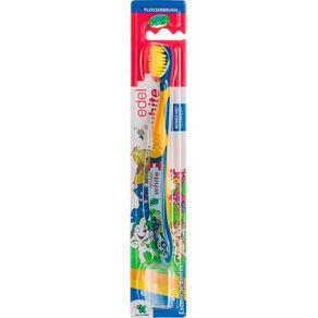 Escova-Dental-Infantil-Edel-White-Kids-Doki-Flosserbrush Escova-Dental-Infantil-Edel-White-Kids-Doki-Flosserbrush