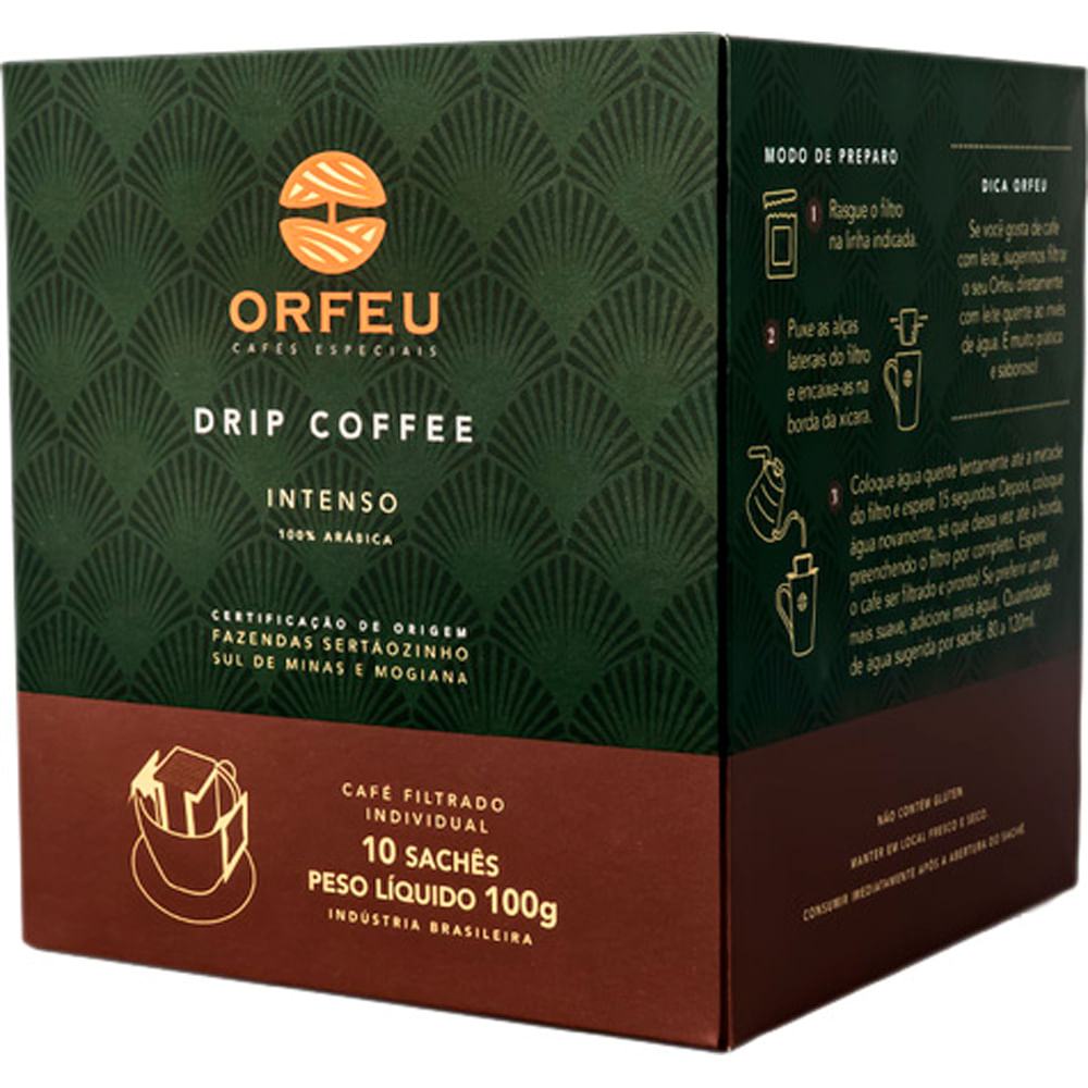 Café Orfeu Drip Coffee Intenso 100g comper