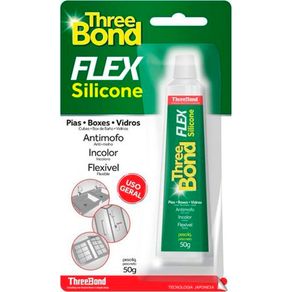 Cola-de-Silicone-Three-Bond-Para-Vidros-Boxes-e-Pias-50g