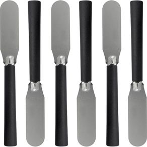 Conjunto-de-Espatula-Hauskraft-Preto-Com-6-Pecas Conjunto-de-Espatula-Hauskraft-Preto-Com-6-Pecas