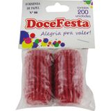 Forminha-de-Papel-Doce-Festa-Vermelho-N6-Com-200-Unidades