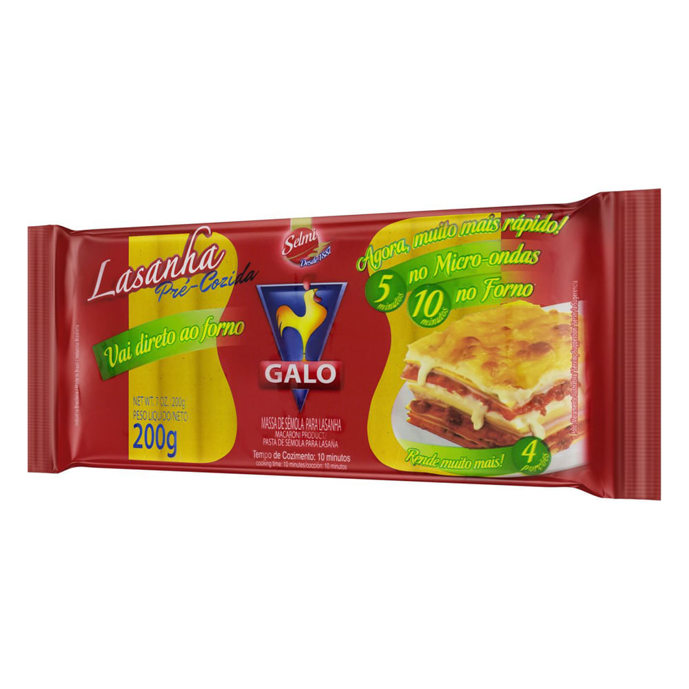 MASSA PARA LASANHA GALO 200G