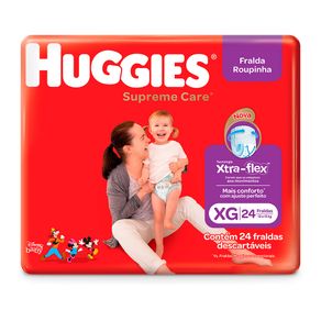 Fralda-Infantil-Huggies-Turma-da-Monica-Supreme-Care-Roupinha-Tamanho-XG-Com-24-Unidades Fralda-Infantil-Huggies-Turma-da-Monica-Supreme-Care-Roupinha-Tamanho-XG-Com-24-Unidades