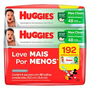 Lenco-Umedecido-Huggies-Turma-da-Monica-Max-Clean-Com-48-Unidades-Leve-4-Pague-3-Unidades Lenco-Umedecido-Huggies-Turma-da-Monica-Max-Clean-Com-48-Unidades-Leve-4-Pague-3-Unidades