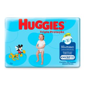 Fralda-Infantil-Huggies-Turma-da-Monica-Tripla-Protecao-Tamanho-XXG-Com-32-Unidades Fralda-Infantil-Huggies-Turma-da-Monica-Tripla-Protecao-Tamanho-XXG-Com-32-Unidades