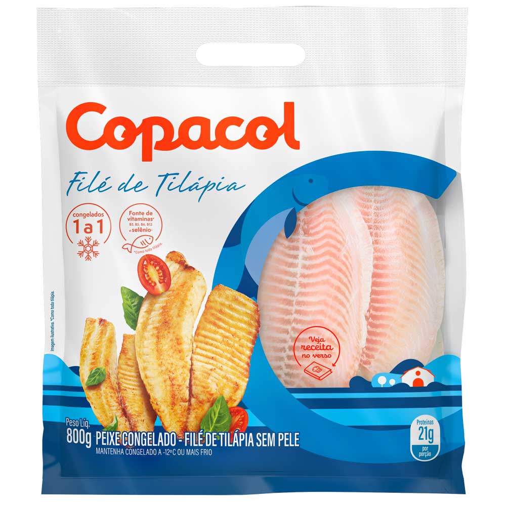 Filé de Tilápia Copacol Pacote 800g