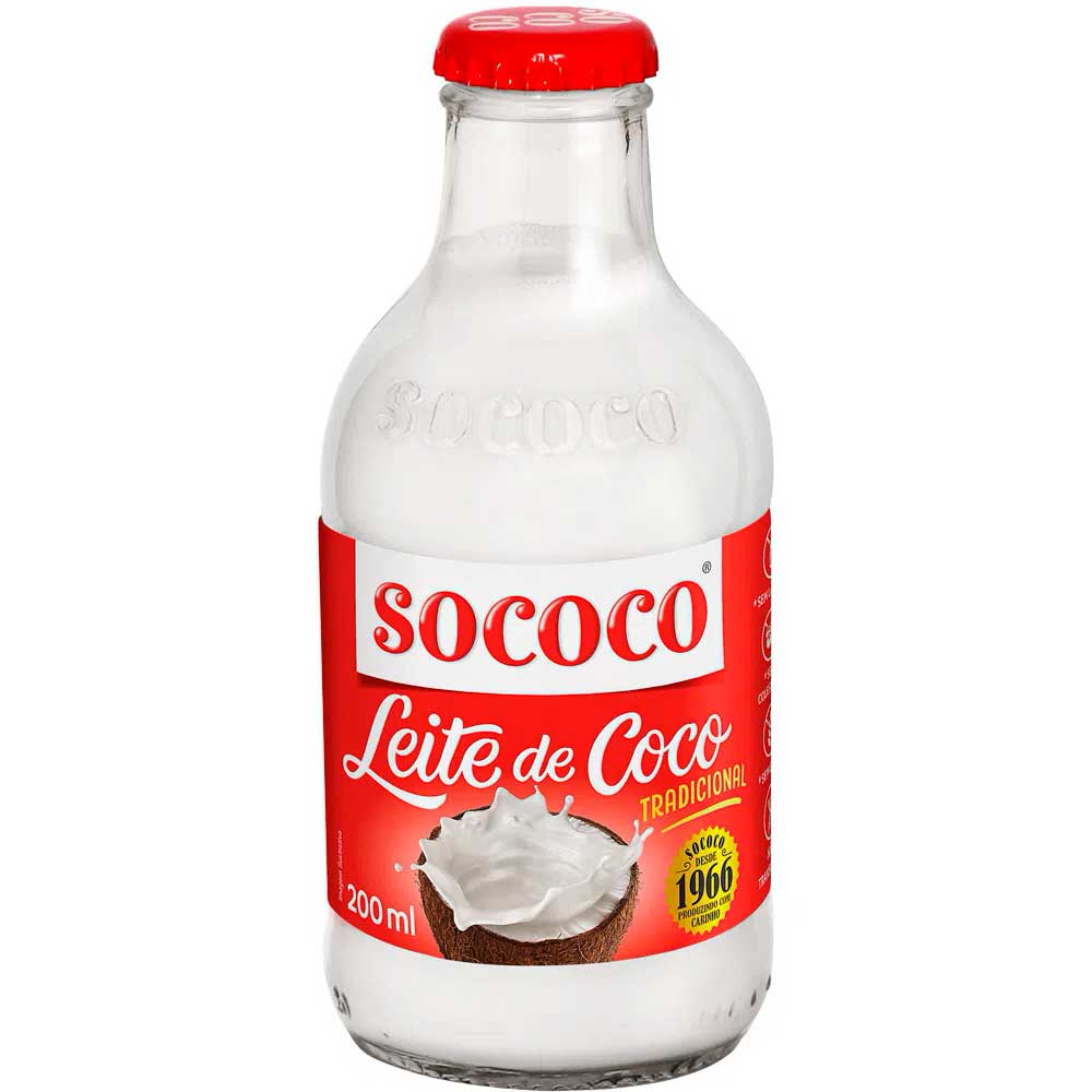 Leite de Coco Sococo Vidro 200ml