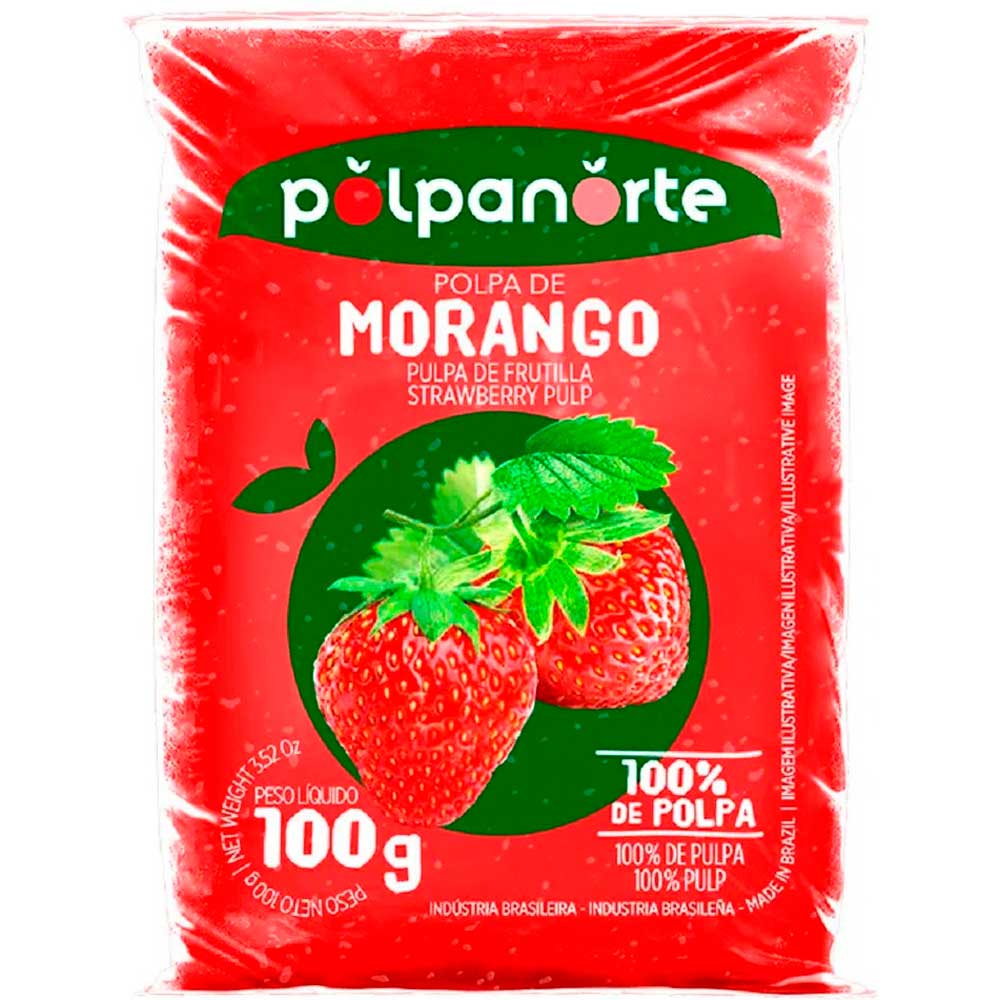 Polpa de Fruta Polpanorte Morango 100g