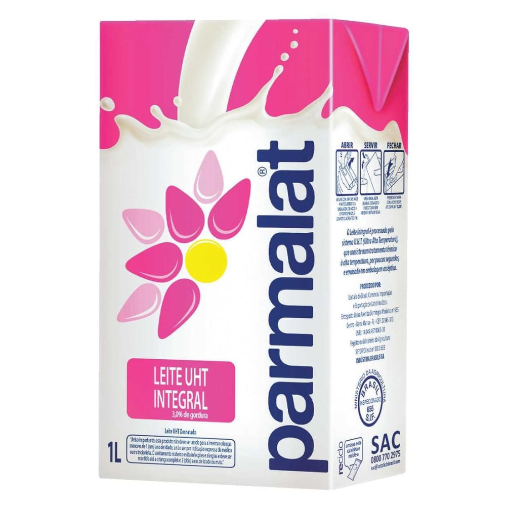 Leite Parmalat Integral Tetra Pack 1 Litro
