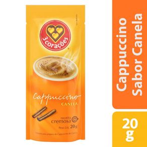 Cappuccino Solúvel 3 Corações Canela Sachê 20g Cappuccino Solúvel 3 Corações Canela Sachê 20g