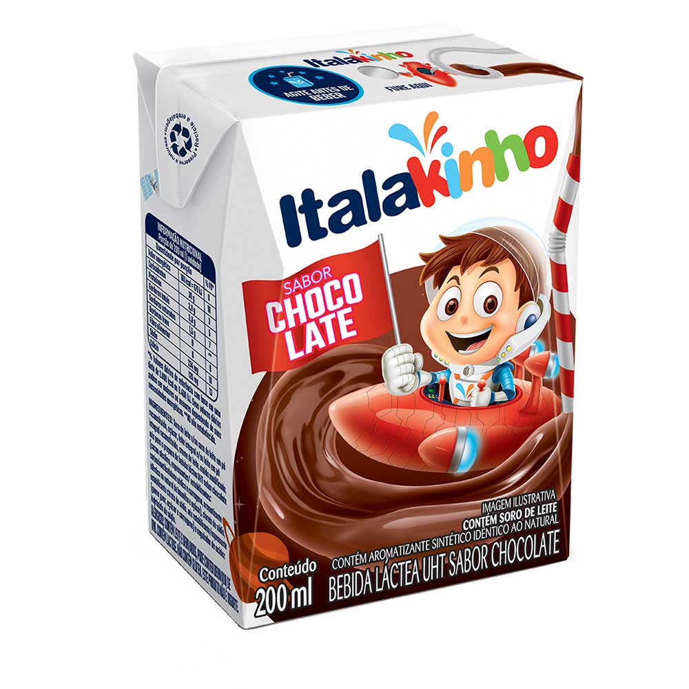 Bebida Láctea Italakinho Chocolate 200ml