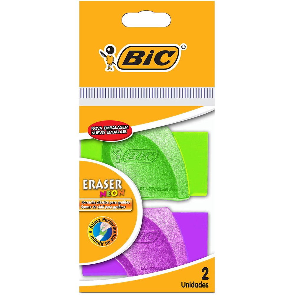 Borracha Bic Neon 2Unidades