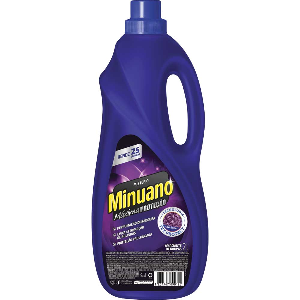 Amaciante para Roupas Minuano Lavanda e Baunilha 2 Litros