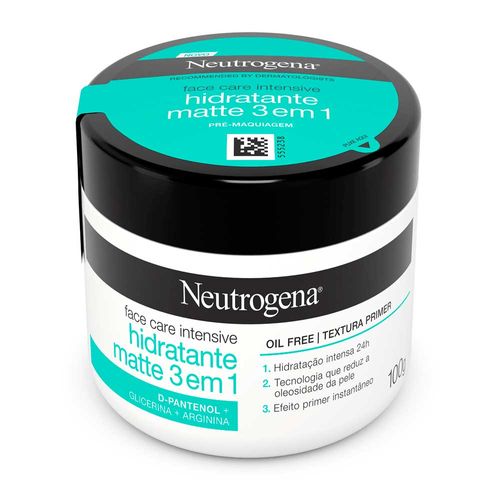 Creme Facial Neutrogena Hidratante Matte 3 em 1 D-Pantenol