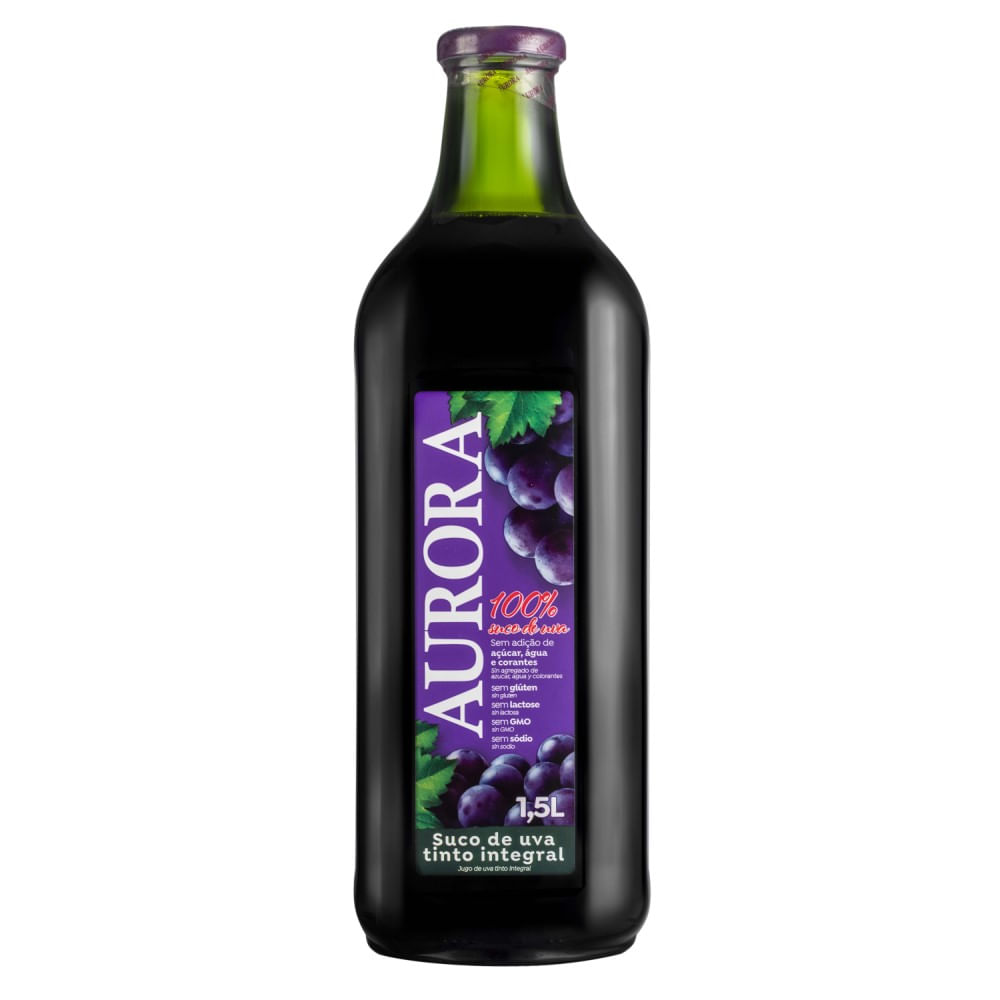 Suco Integral Aurora Uva Tinto 1,5 Litro