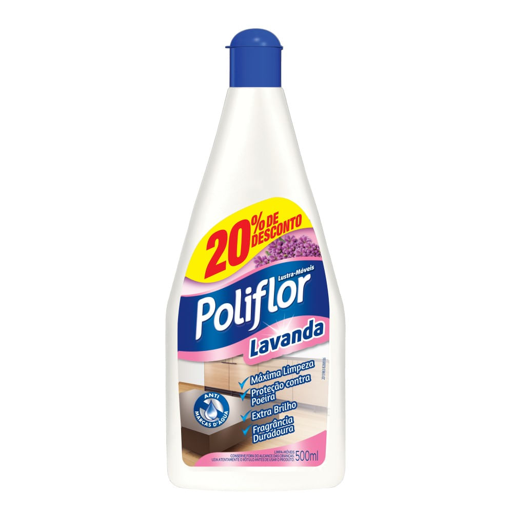 Lustra Móveis Poliflor Lavanda 500ml 20% Desconto