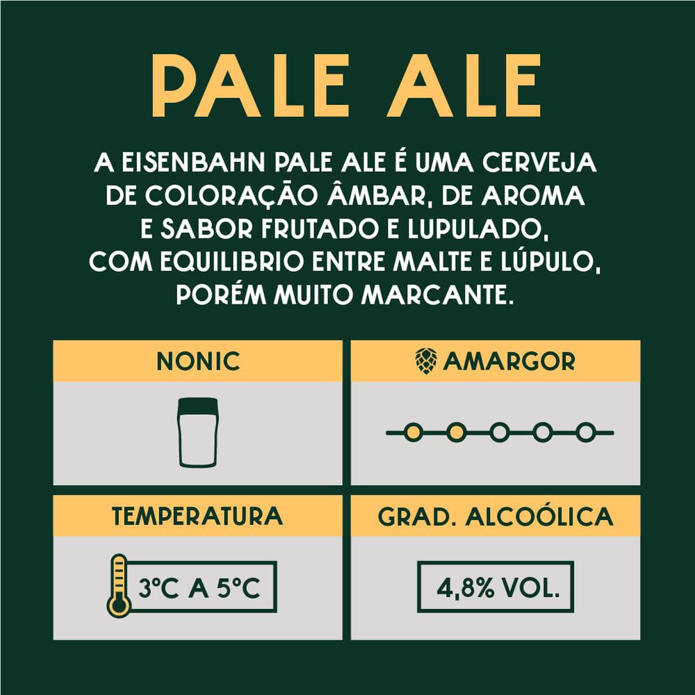 Cerveja Eisenbahn Pale Ale Long Neck 355ml comper